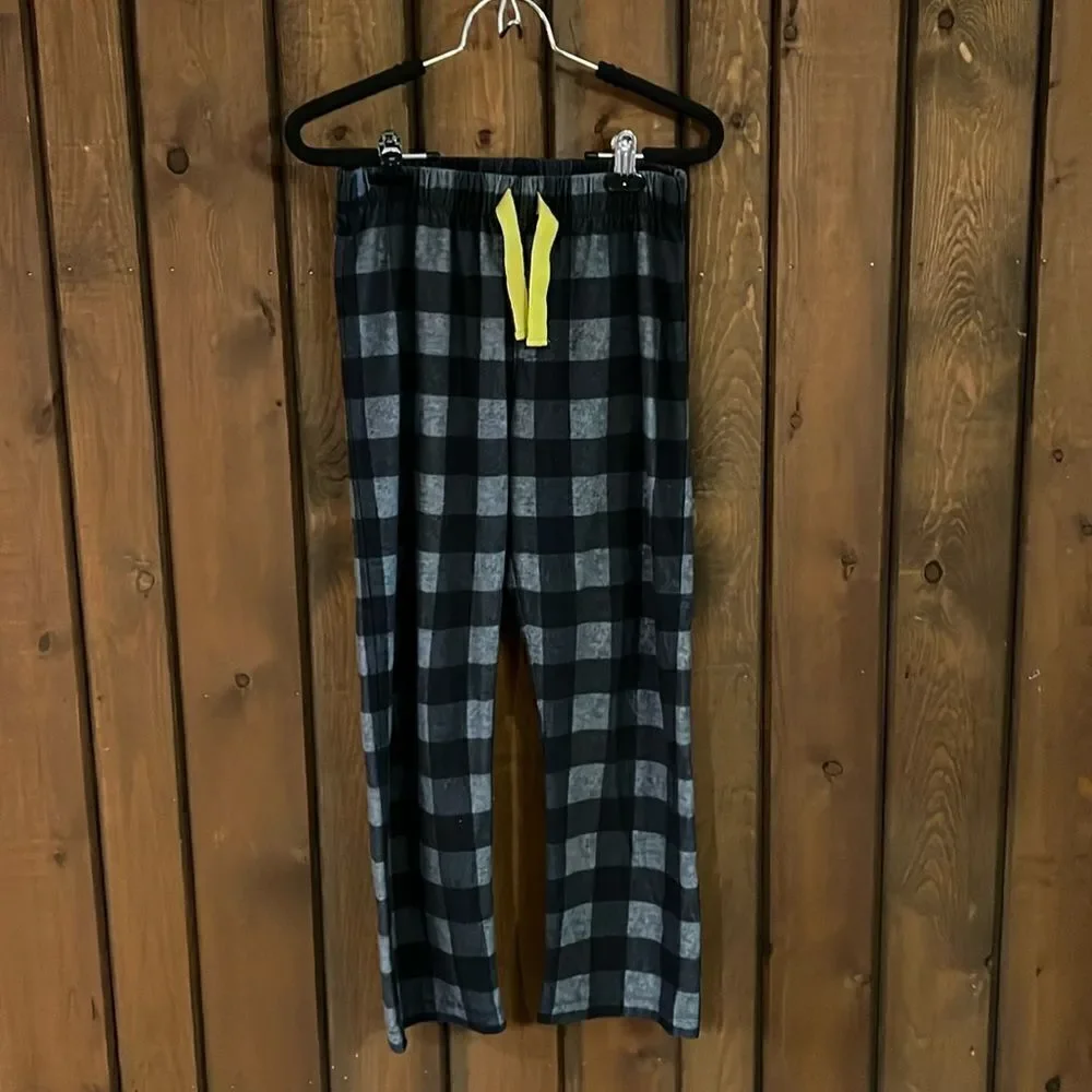 Old Navy Youth boys size large (10/12) gray & black polyester pajama pants.
